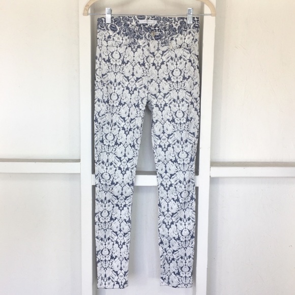7 For All Mankind Pants - 7 For All Mankind Damask Stretch Pants 24